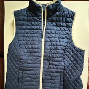 Talbots Light-weight Quilted Navy Vest - Misses Medium